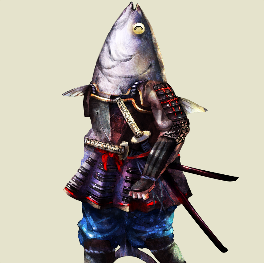 armor homex katana original samurai samurai_armor sheath sword tail tuna weapon what
