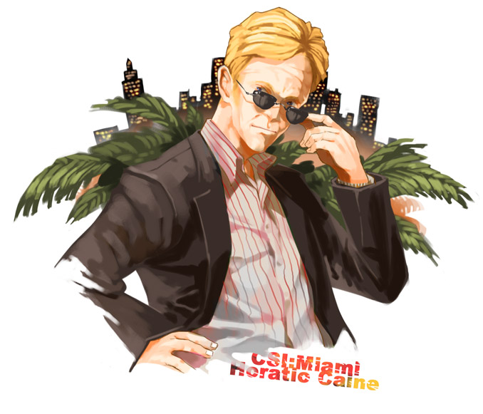 1boy blonde_hair csi_miami horatio_caine kyuusugi_toku solo sunglasses