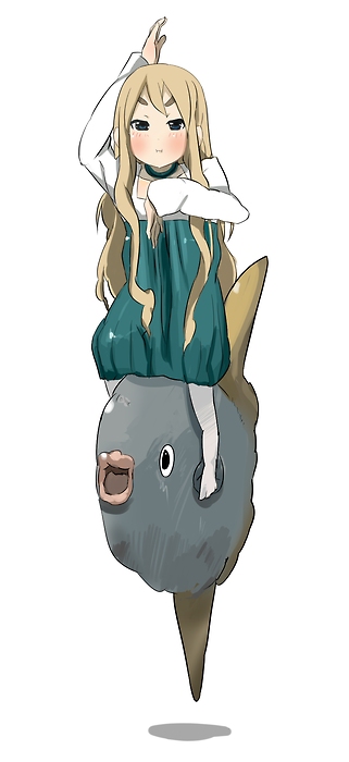 fish k-on! kotobuki_tsumugi sunfish sunfish_pose