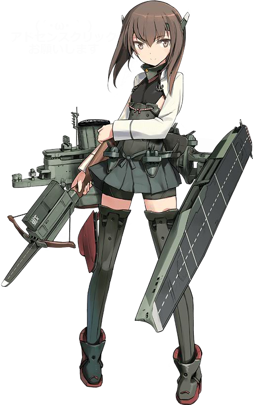 1girl armor bike_shorts bow_(weapon) brown_eyes brown_hair crossbow flat_chest hair_between_eyes headgear kantai_collection miniskirt official_art personification pleated_skirt shimada_fumikane short_shorts shorts skirt smile solo taihou_(kantai_collection) thigh-highs transparent_background weapon