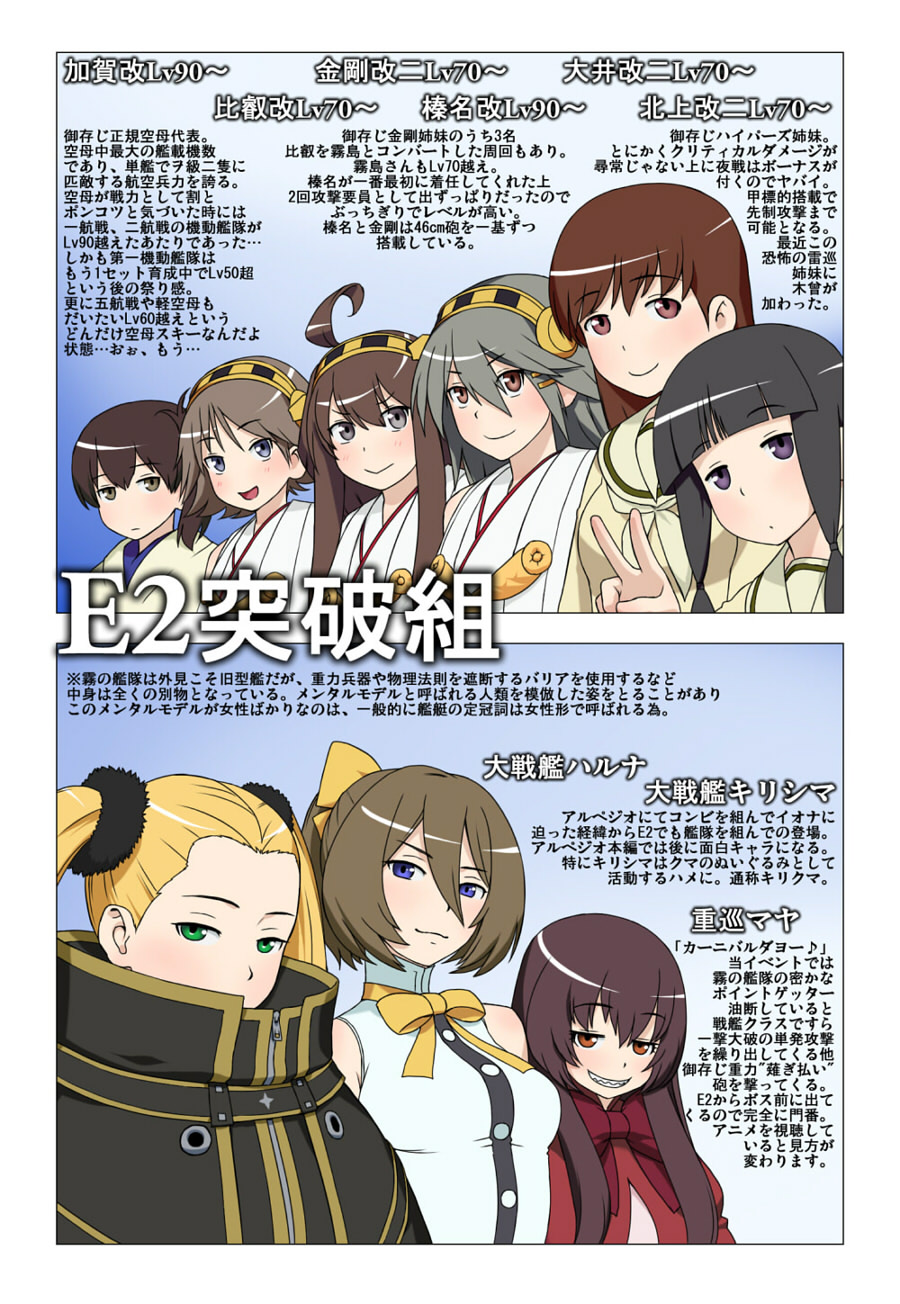 6+girls aoki_hagane_no_arpeggio bare_shoulders blonde_hair blue_eyes blue_hair brown_eyes brown_hair crossover detached_sleeves double_bun green_eyes hairband haruna_(aoki_hagane_no_arpeggio) haruna_(kantai_collection) hiei_(kantai_collection) highres japanese_clothes kaga_(kantai_collection) kantai_collection kirishima_(aoki_hagane_no_arpeggio) kitakami_(kantai_collection) kongou_(kantai_collection) long_hair maya_(aoki_hagane_no_arpeggio) multiple_girls nontraditional_miko ooi_(kantai_collection) personification ponytail short_hair side_ponytail silver_hair smile translation_request twintails very_long_hair wata_do_chinkuru