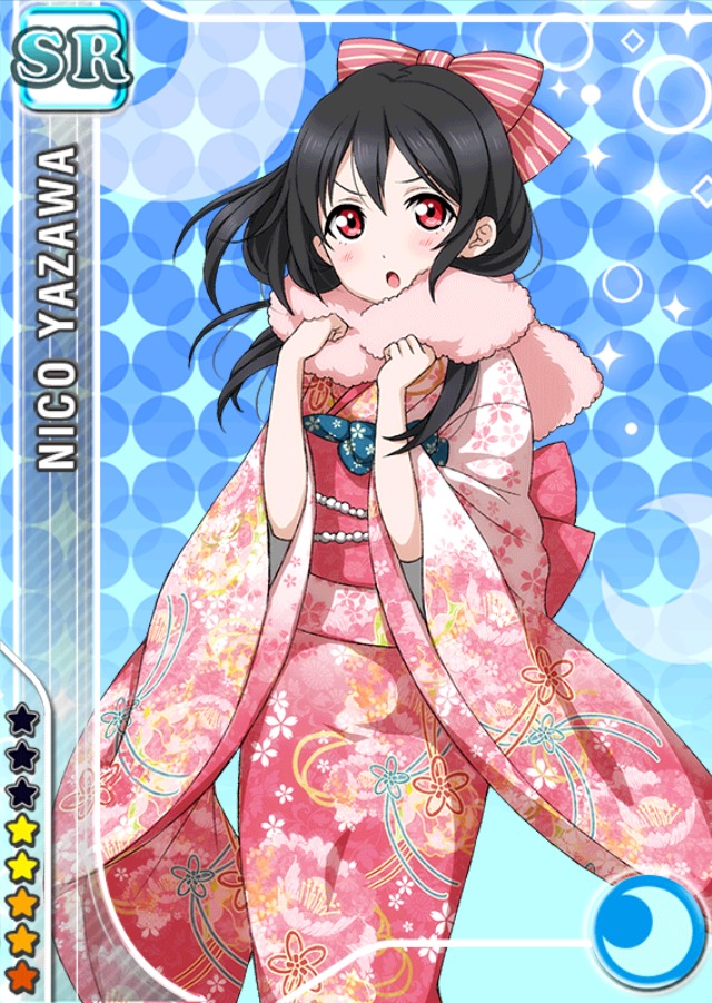1girl black_hair blush character_name kimono long_hair love_live!_school_idol_project official_art open_mouth ponytail red_eyes solo yazawa_nico