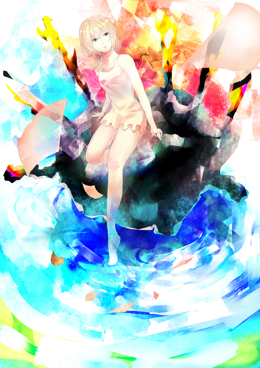 1girl blonde_hair blue_eyes highres kingdom_hearts namine slee solo