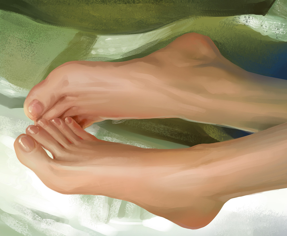 feet green_background original realistic toes yu_li
