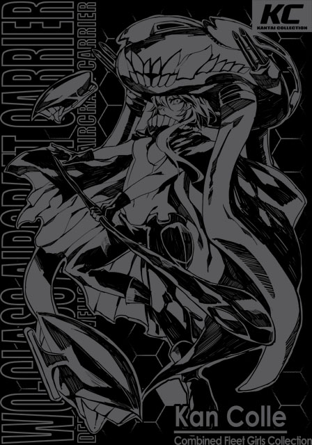 1girl atoshi bodysuit cane cannon cape character_name copyright_name gloves hat kantai_collection monochrome navel shinkaisei-kan short_hair solo teeth turret weapon wo-class_aircraft_carrier