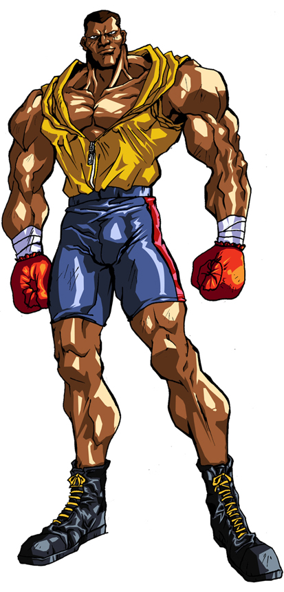 black boxer boxing_gloves fatal_fury garou_densetsu hellstinger male michael_max muscle obari_style snk