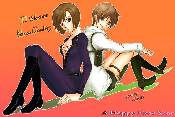 2girls jill_valentine rebecca_chambers resident_evil tagme