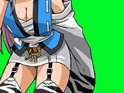 animated animated_gif breasts cat_ears cleavage endless_frontier fingerless_gloves garter_belt gif gloves green_eyes koma_(srw) long_hair lowres midriff pink_hair skirt solo super_robot_wars super_robot_wars_og_saga_mugen_no_frontier thighhighs wink