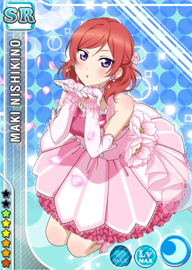 blush character_name dress flower love_live!_school_idol_project nishikino_maki purple_eyes redhead short_hair