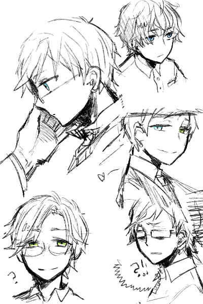 ? ?!! alto_clef blue_eyes character_request green_eyes heterochromia male multiple_boys roels scp_foundation spot_color tagme