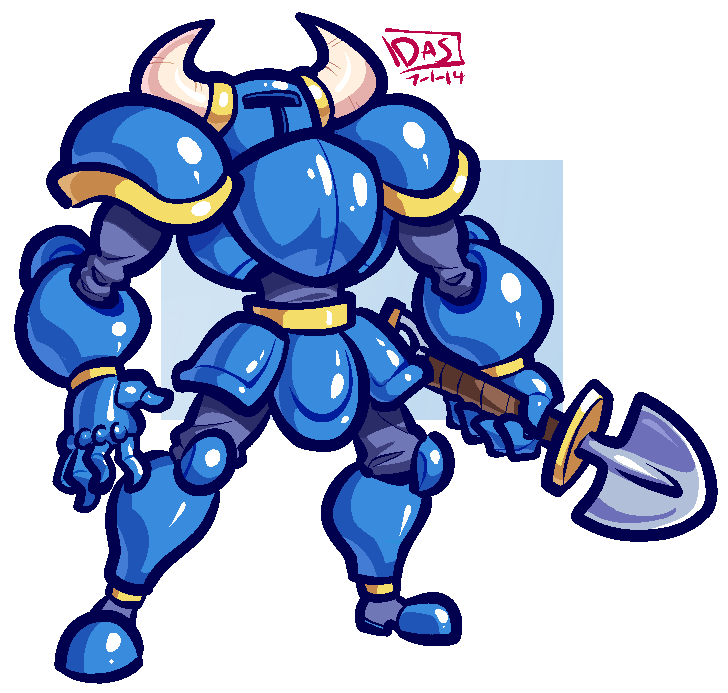armor full_armor helmet horned_helmet pyorno shovel shovel_knight shovel_knight_(character) solo weapon worktool