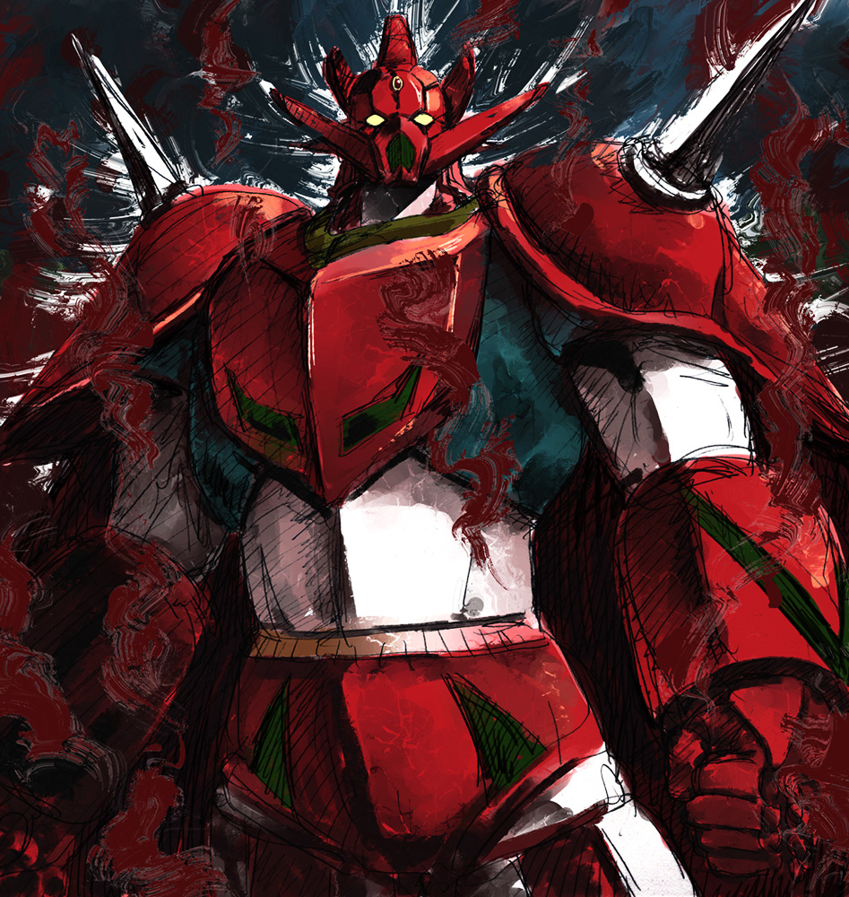 getter_robo getter_robo_armageddon getter_robo_g hamuhamu mecha solo spikes