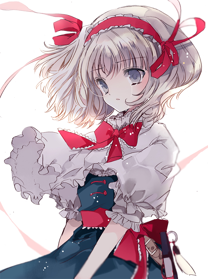 1girl alice_margatroid brown_eyes brown_hair capelet cierra_(ra-bit) crying crying_with_eyes_open hairband lolita_hairband short_hair solo streaming_tears tears touhou wind