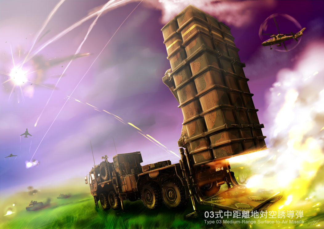 airplane antiaircraft_weapon commentary condensation_trail english fighter_jet firing flying helicopter jet military military_vehicle no_humans oh-1_ninja original signature tank vehicle zephyr164