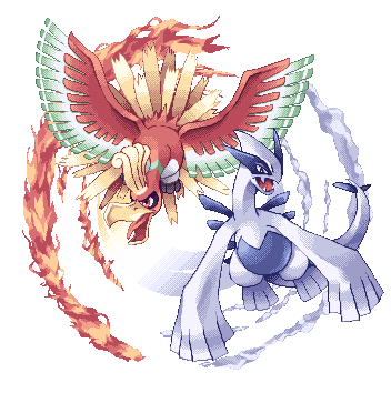 bird ho-oh lowres lugia no_humans pixel_art pochi_(pochi_tama) pokemon pokemon_(creature) pokemon_(game) pokemon_gsc transparent_background