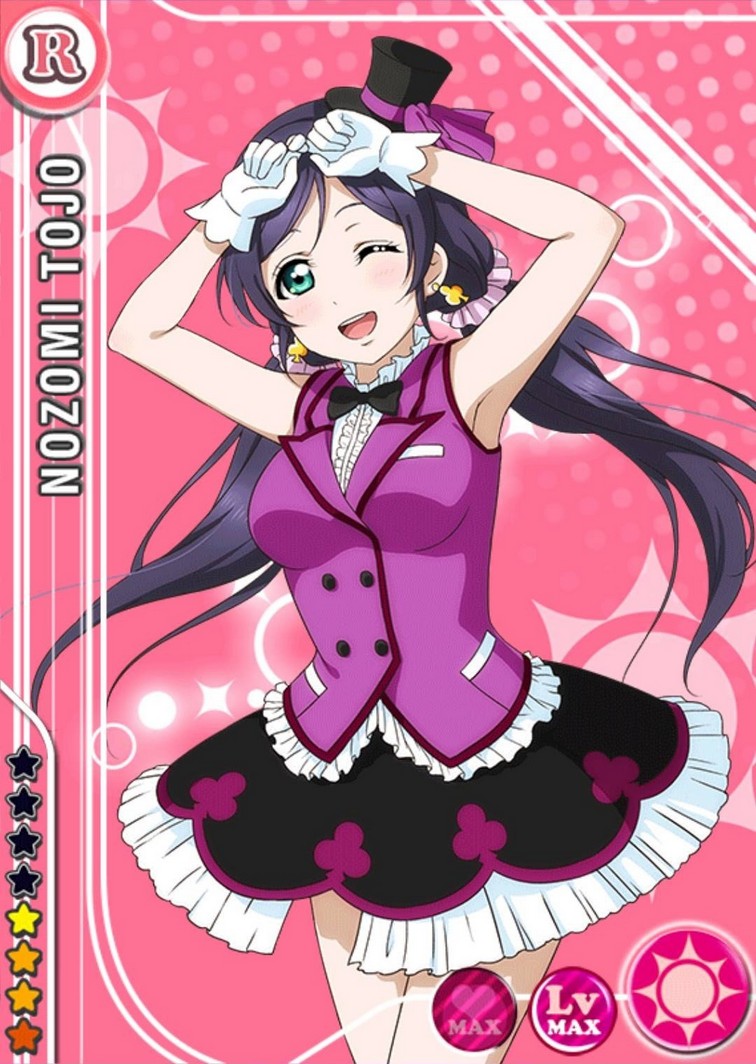 armpits character_name dress gloves green_eyes long_hair love_live!_school_idol_project low_twintails skirt toujou_nozomi twintails violet_hair wink