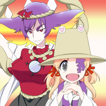 artist_request crossover harime_nui kill_la_kill kiryuuin_ragyou lowres moriya_suwako parody tagme touhou yasaka_kanako