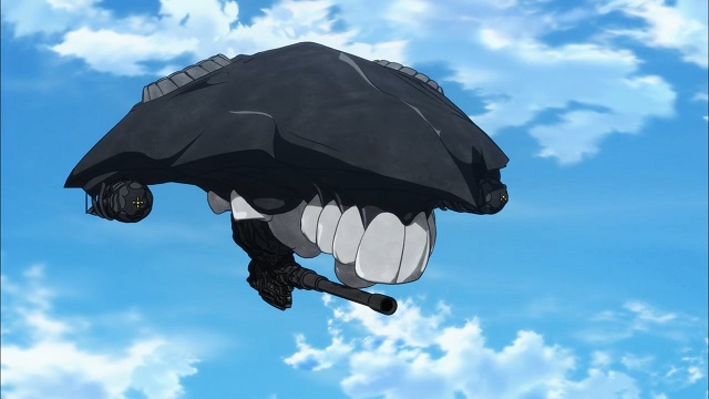 airplane bomb bomber clouds drone fighter_jet gun jet kantai_collection machine_gun ocean screencap sky teeth weapon