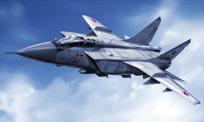 airplane clouds fighter_jet flying jet mig-31 military missile original roundel russia russian sky zephyr164