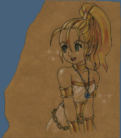 armband blonde_hair bracer choker chrono_trigger green_eyes marle pendant pirka ponytail