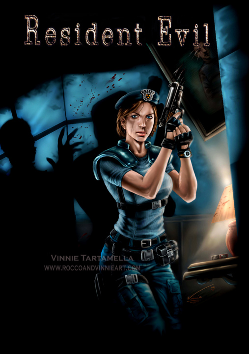 beret gun jill_valentine resident_evil shadow