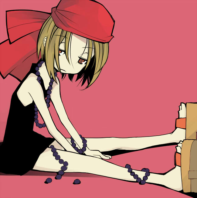 beads brown_eyes brown_hair dowman_sayman dress jewelry kyouyama_anna necklace sandals shaman_king short_hair simple_background