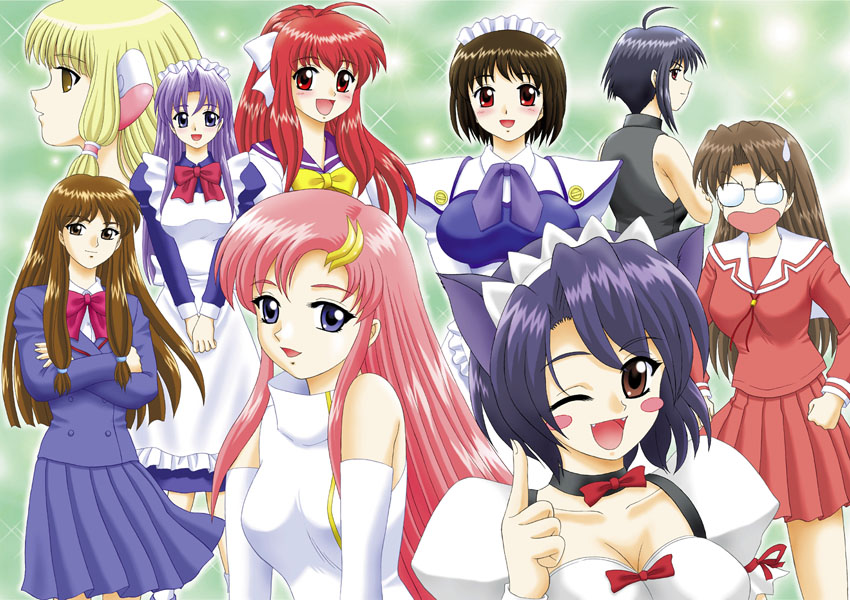 6+girls azumanga_daioh character_request chii chobits gundam gundam_seed lacus_clyne mizuhara_koyomi multiple_girls sanada seiyuu_connection tanaka_rie ufo_princess_valkyrie