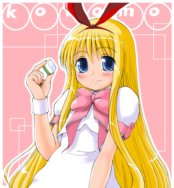 blonde_hair blue_eyes dress long_hair mahjong rabbit_ears saki velfro