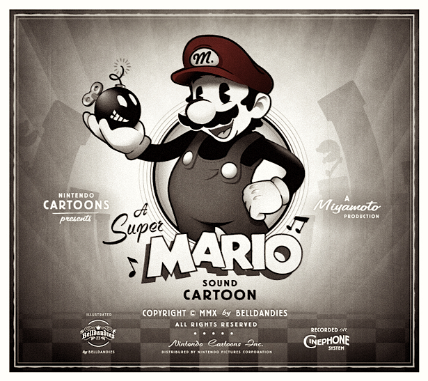 1boy artist_request bomb facial_hair gloves hat mario monochrome mustache nintendo oldschool plumber retro smile solo super_mario_bros. tagme title_card