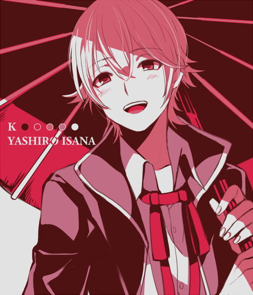 1boy isana_yashiro k_(anime) limited_palette parasol solo umbrella uo_(xcapriccioso)