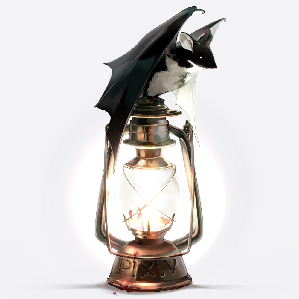 bat hachishikokusuke lantern no_humans original pixiv