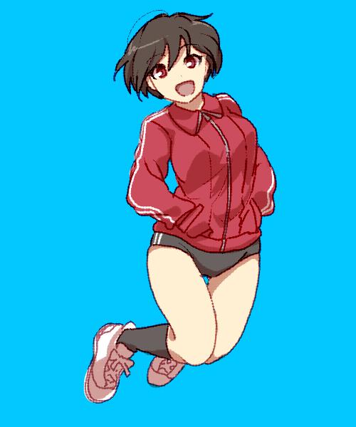 aldnoah.zero alternate_costume amifumi_inko black_hair bloomers school_uniform short_hair underwear