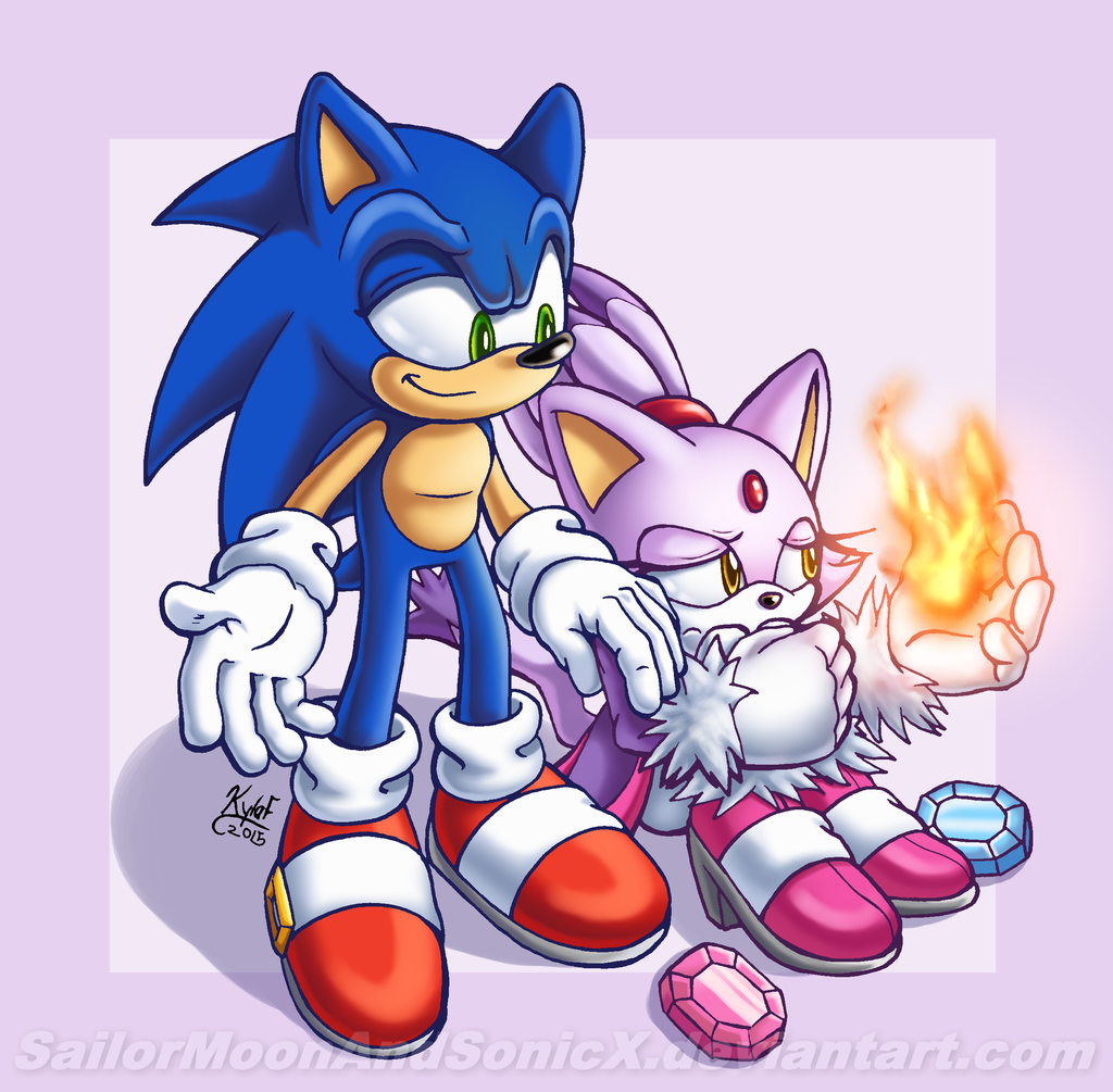 blaze_the_cat blue_hair cat feline green_eyes hedgehog purple_hair sonic sonic_(series) sonic_rush sonic_the_hedgehog yellow_eyes