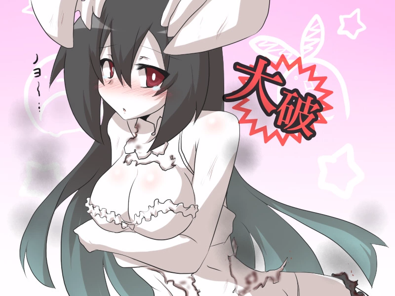 1girl anchorage_water_oni black_hair blush breasts cleavage damaged gomasamune horns kantai_collection long_hair long_sleeves nose_blush open_mouth red_eyes shinkaisei-kan solo