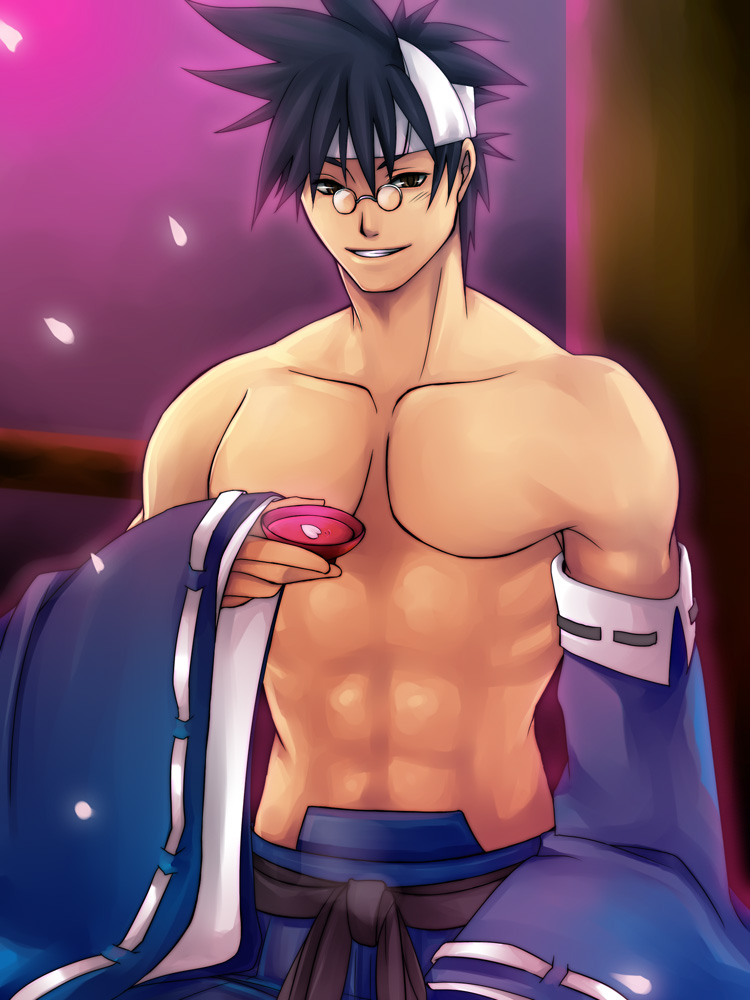 aya_(pixiv73672) glasses guilty_gear male shirtless