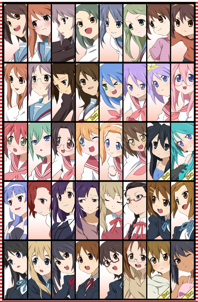 aoba_tsugumi asahina_mikuru asahina_mikuru_(adult) asahina_mikuru_(big) asakura_ryouko character_select cosplay dual_persona face hatsune_miku hatsune_miku_(cosplay) hiiragi_kagami hiiragi_tsukasa hirasawa_susumu hirasawa_ui hirasawa_yui ikari_manatsu iwasaki_minami izumi_konata k-on! kannagi kimidori_emiri kimura_takako kobayakawa_yutaka koizumi_itsuki_(female) kotobuki_tsumugi kurokona kusakabe_misao kyon_no_imouto kyonko lucky_star manabe_nodoka minegishi_ayano nagato_yuki nagi nakano_azusa ookouchi_shino patricia_martin suzumiya_haruhi suzumiya_haruhi_(young) suzumiya_haruhi_no_yuuutsu suzushiro_hakua tainaka_ritsu takara_miyuki tamura_hiyori tsuruya vocaloid yamanaka_sawako zange