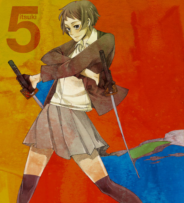 bob_cut coat commentary commentary_request crossed_arms dual_wield dual_wielding gloves grey_eyes grey_hair kajiwara_shikaji katana original school_uniform short_hair skirt solo sword thigh-highs thighhighs weapon zettai_ryouiki