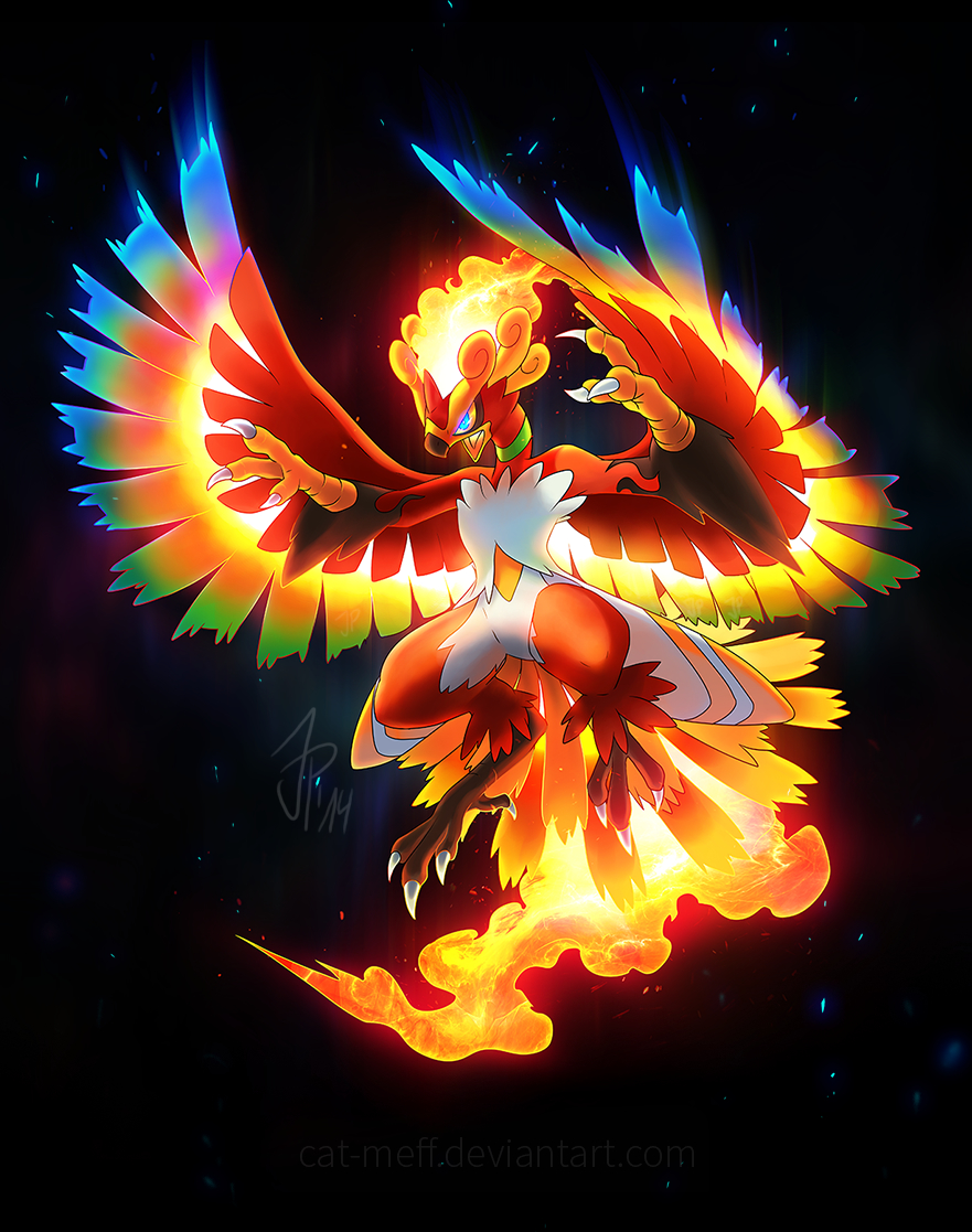black_background blaziken blue_eyes cat-meff character_fusion character_name claws dark_background feathered_wings fire full_body glowing glowing_eyes ho-oh legendary_pok&eacute;mon moltres no_people open_mouth png_conversion pokemon pokemon_species simple_background solo talonflame text wings