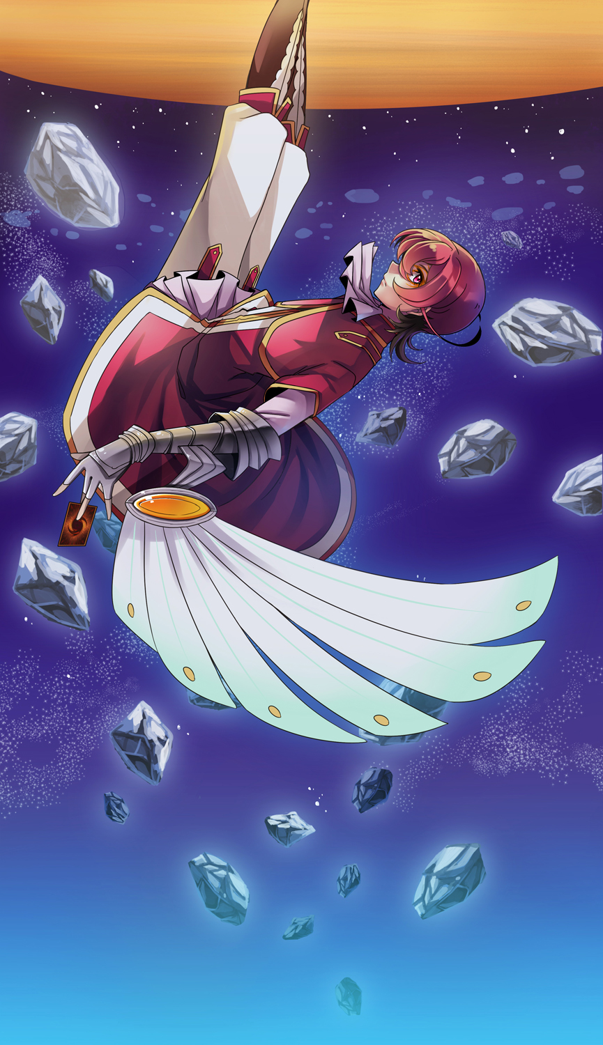 aw.h brown_footwear card card_(object) duel_disk european_clothes high_resolution holding holding_card holding_object iii_(yu-gi-oh!_zexal) male medium_hair pink_hair planet planet_jupiter red_eyes sky solo space star_(sky) traditional_clothes tron_family yu-gi-oh! yu-gi-oh!_zexal