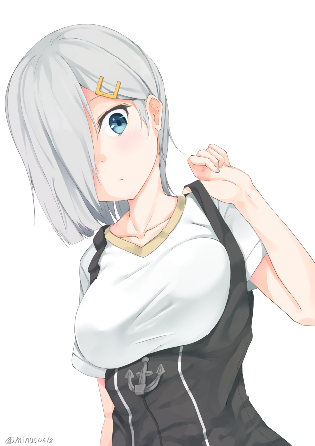 anthropomorphization female hamakaze_(kantai_collection) kantai_collection pixiv_id_6923083 solo