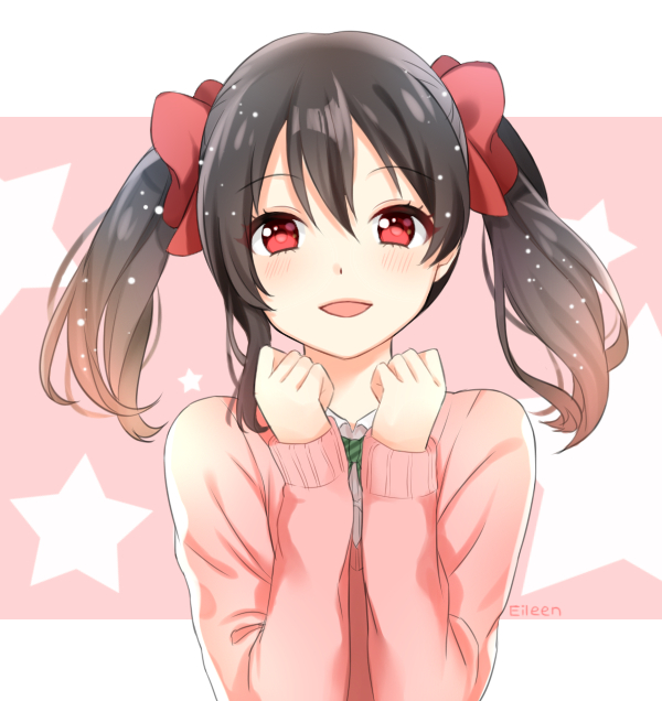 birthday black_hair blush jacket long_hair love_live!_school_idol_project red-eyes smile twintails yazawa_nico