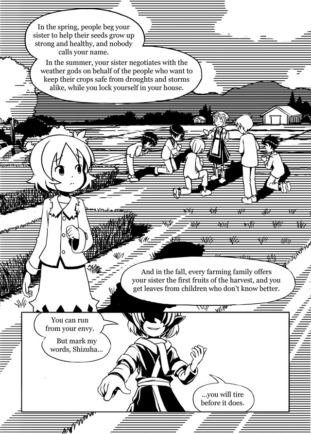 aki_minoriko aki_shizuha comic english farm mizuhashi_parsee multiple_girls short_hair sixten touhou