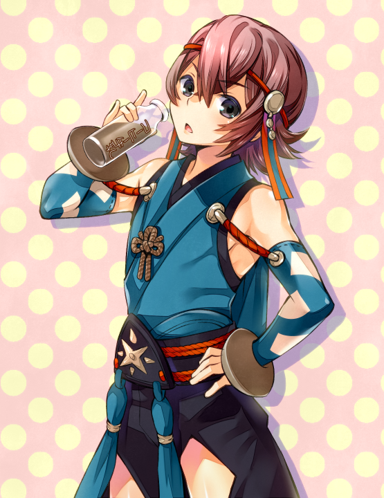 1boy brown_hair fire_emblem fire_emblem_if milkshake open_mouth shuri_yasuyuki solo tsukuyomi_(fire_emblem_if)