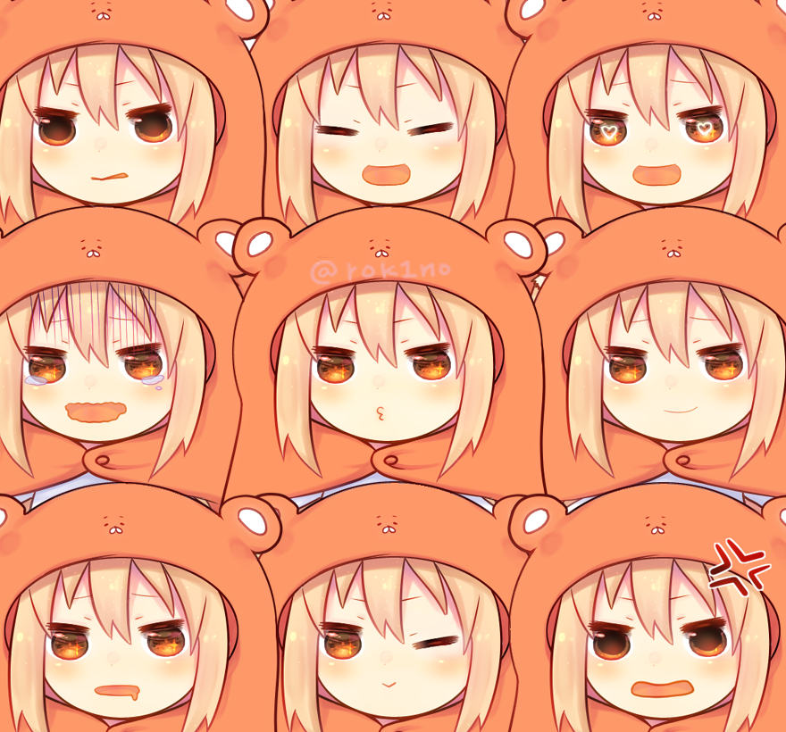 anger_vein crying crying_with_eyes_open doma_umaru drooling expressions heart heart-shaped_pupils himouto!_umaru-chan md5_mismatch pout rokino symbol-shaped_pupils tears twitter_username