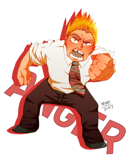 1boy anger_(inside_out) character_name disney fire inside_out mum_(pixiv1182764) necktie personification pixar redhead short_hair solo