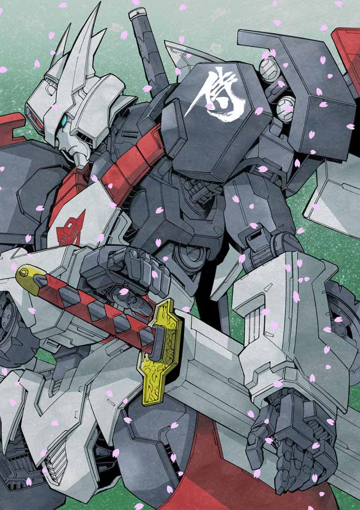 1boy autobot drift insignia mecha no_humans robot science_fiction solo sword transformers tsushima_naoto weapon