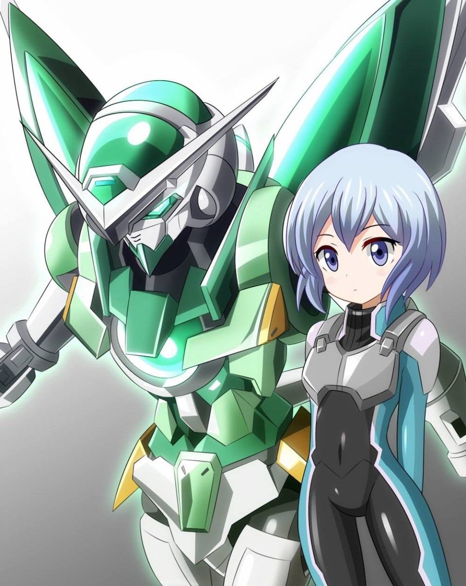 1girl celestial_being gundam gundam_00 gundam_build_fighters gundam_build_fighters_try gundam_portent highres kijima_shia mecha tagme tenmii_(transparent)