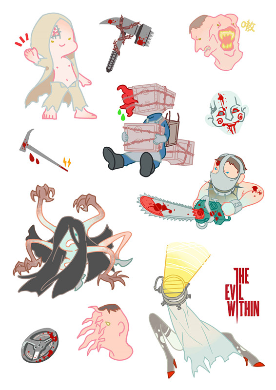 blood chibi idachi laura_victoriano monster ruvik the_evil_within the_keeper