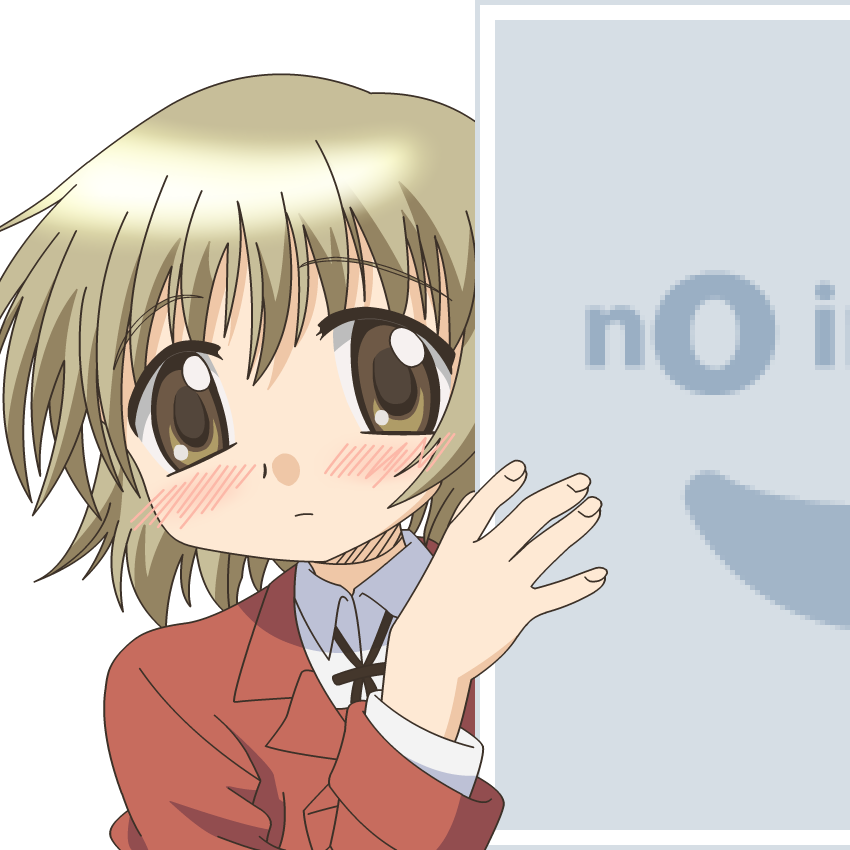 1girl brown_eyes brown_hair hidamari_sketch mugen_ouka no_image pixiv school_uniform short_hair solo yuno