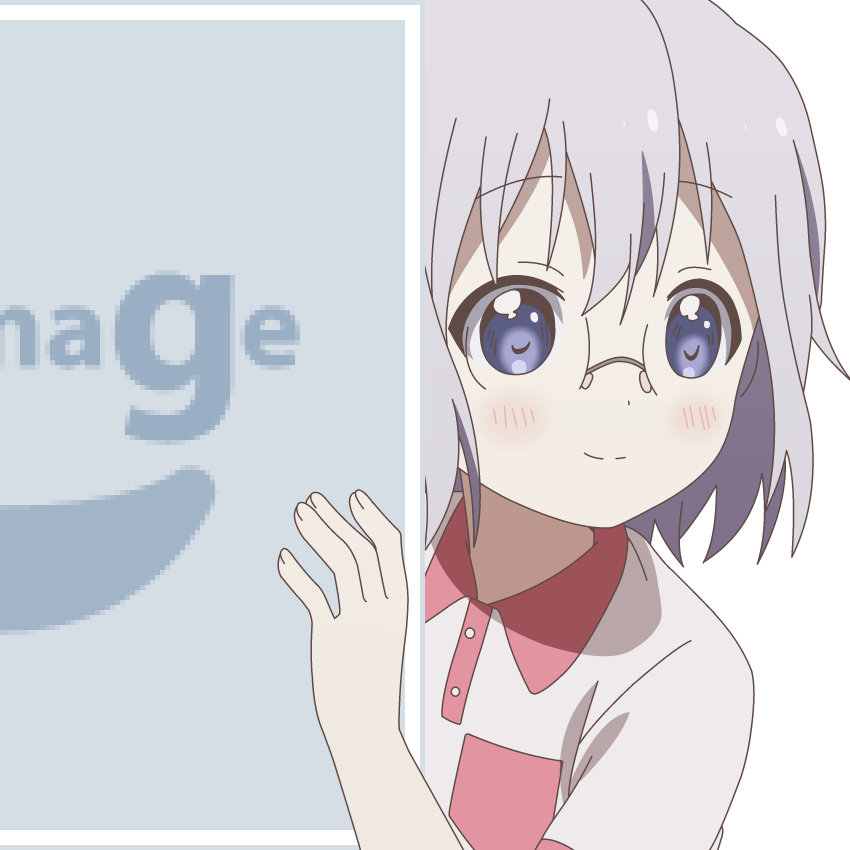 1girl blue_eyes casual glasses grey_hair ikeda_chitose mugen_ouka no_image pixiv short_hair solo vector_trace yuru_yuri